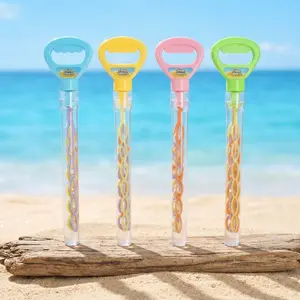 SHCKE 5-Claw Bubble Wands 4-Pack with 480ml Bubble Solution, 16.7 Inch Extra Large Bubble Wand for Kids, Refillable Bubble Toys Set for Summer Outdoor Birthday Party Favors#SummerVibes
