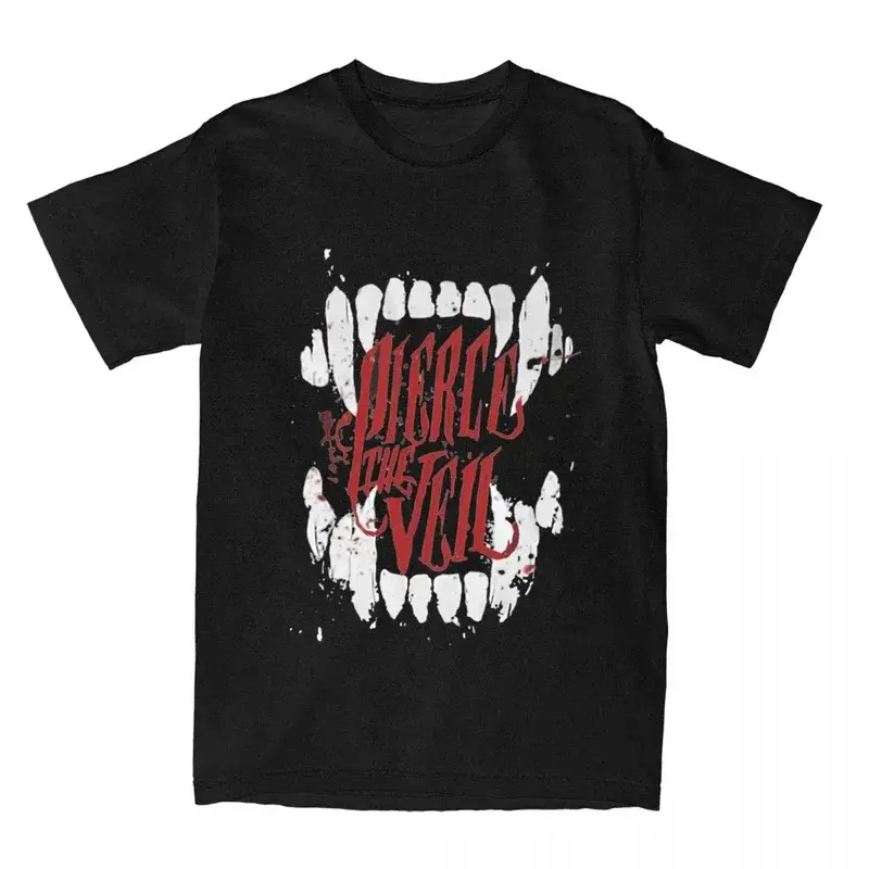 'Band Pierce The Veil T Shirts Streetwear Versatile Short Sleeve Graphic Men Women Stylish Harajuku Vintage Unisex Tops' gym Halloween Tshirt gym shirts men's graphic tees streetwear graphic tee