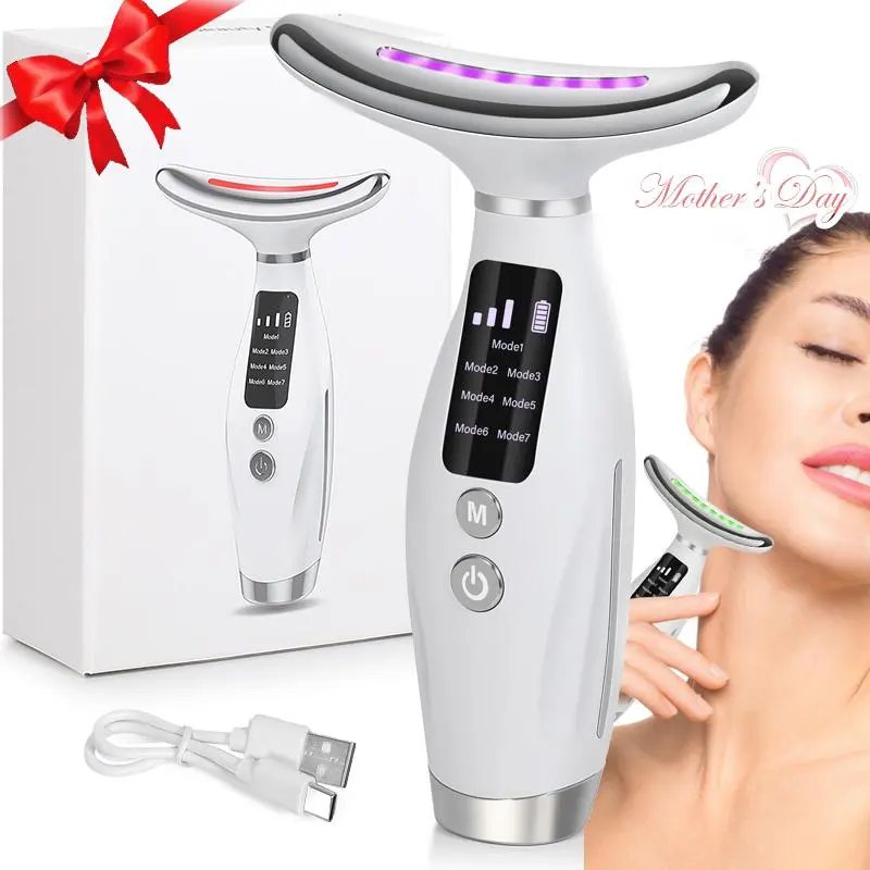 Rechargeable Electric Facial Massager, Smart Neck Massager, Vibration Facial Beauty Massager, Facial Beauty Instrument, Personal Care Appliances for Women & Girls