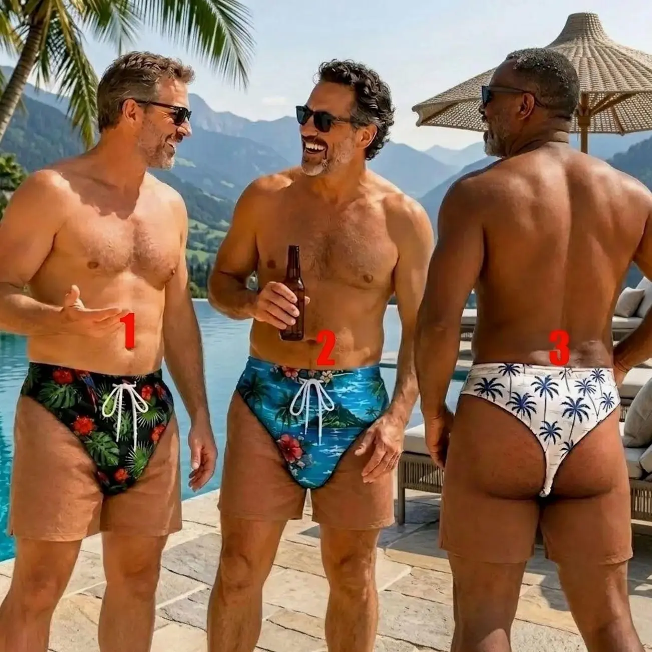 Personalized Beach Shorts, Custom Photo Swim Trunks for Men, Funny Summer Vacation Shorts, Custom Swimwear