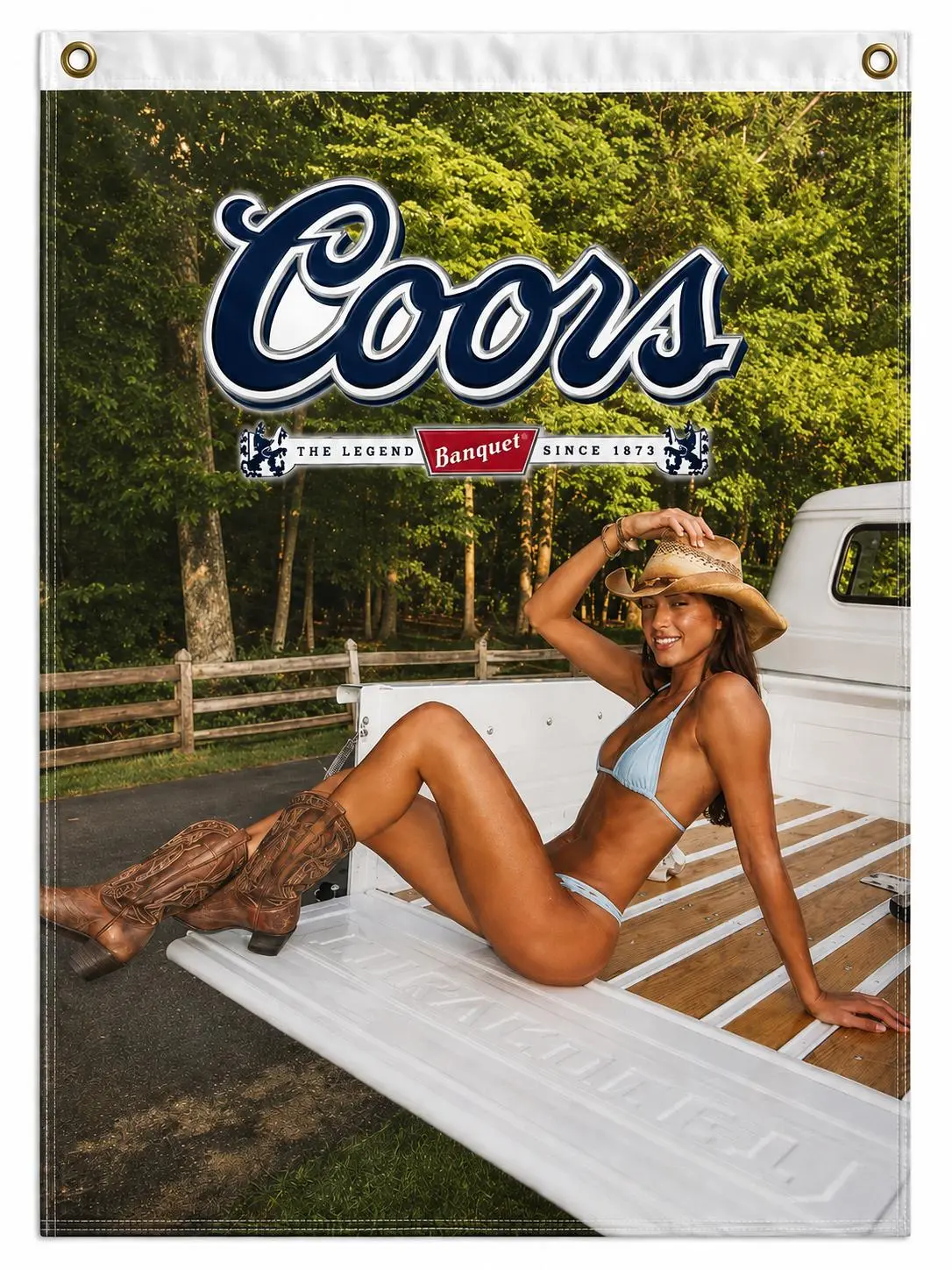 Vintage Coor.s Banquet Banner Wall Flag, Retro Man Cave Decor, Garage & Home Bar Tapestry, Rustic Living Room Wall Hanging Gift