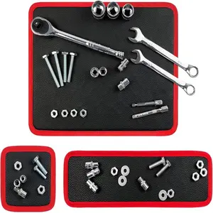 Ultimate Magnetic Parts Tray & Tool Mat (3-Pack) - Holds Tools Vertically & Upside Down - High-Density Magnet for Wrenches, Sockets & Screws