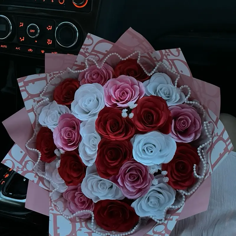 Bouquet Roses Glitter