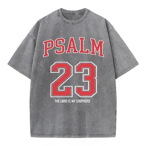 Psalm 23 Christian Washed T-Shirt