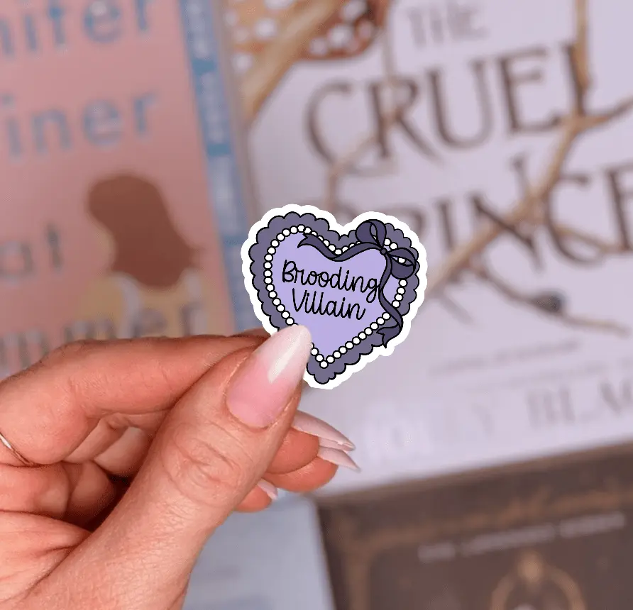 Brooding Villain Heart Sticker