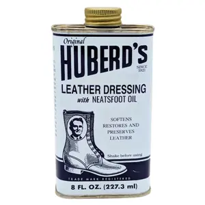 Huberd’s Leather Dressing with Neatsfoot Oil - Leather conditioner that softens new leather and restores dry and hardened leather boots, shoes, bags, belts, baseball gloves, saddles and harness.