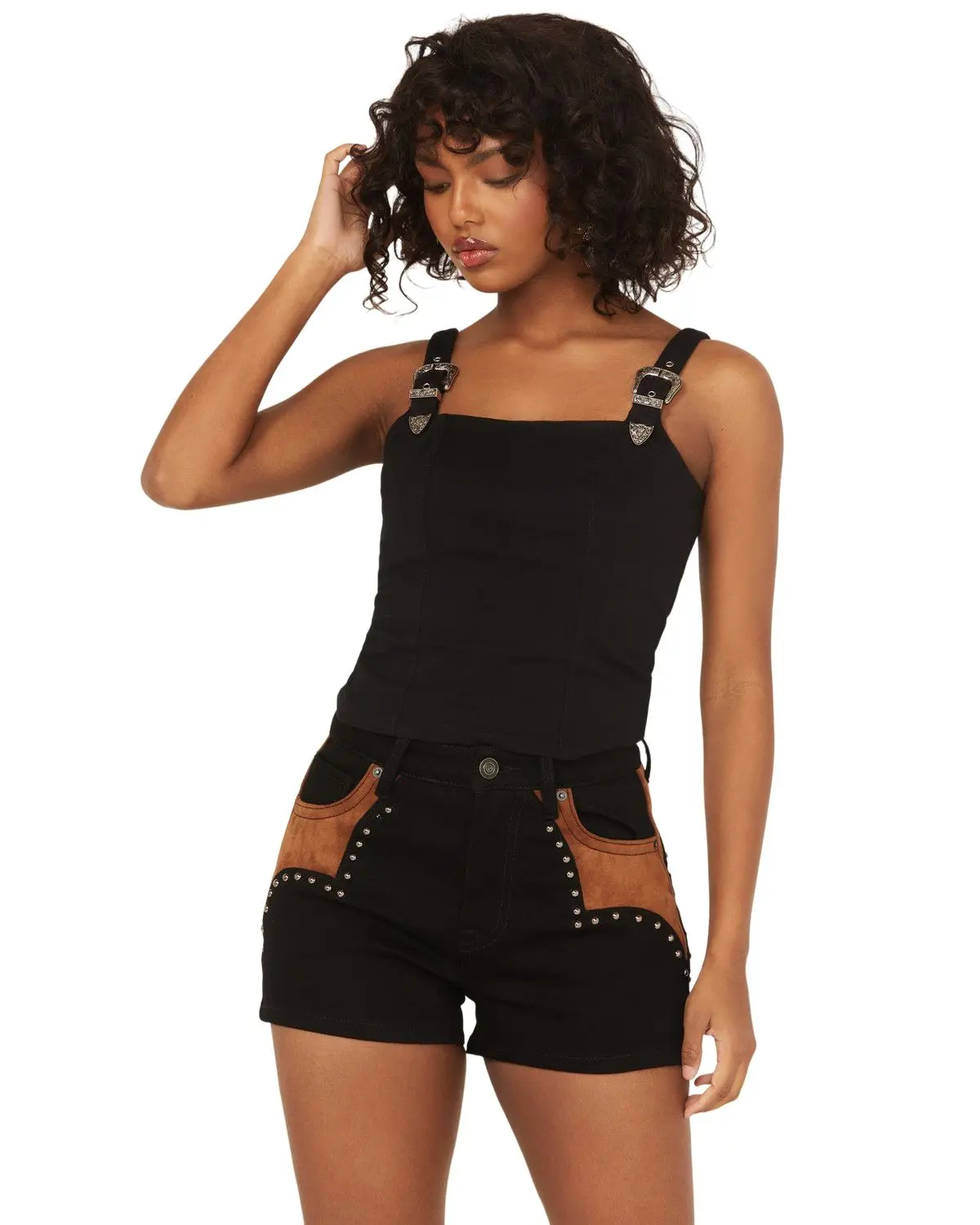 Rock & Roll Denim Women's And Women'S Buckle Tank Top - Bw20t07374-Blk