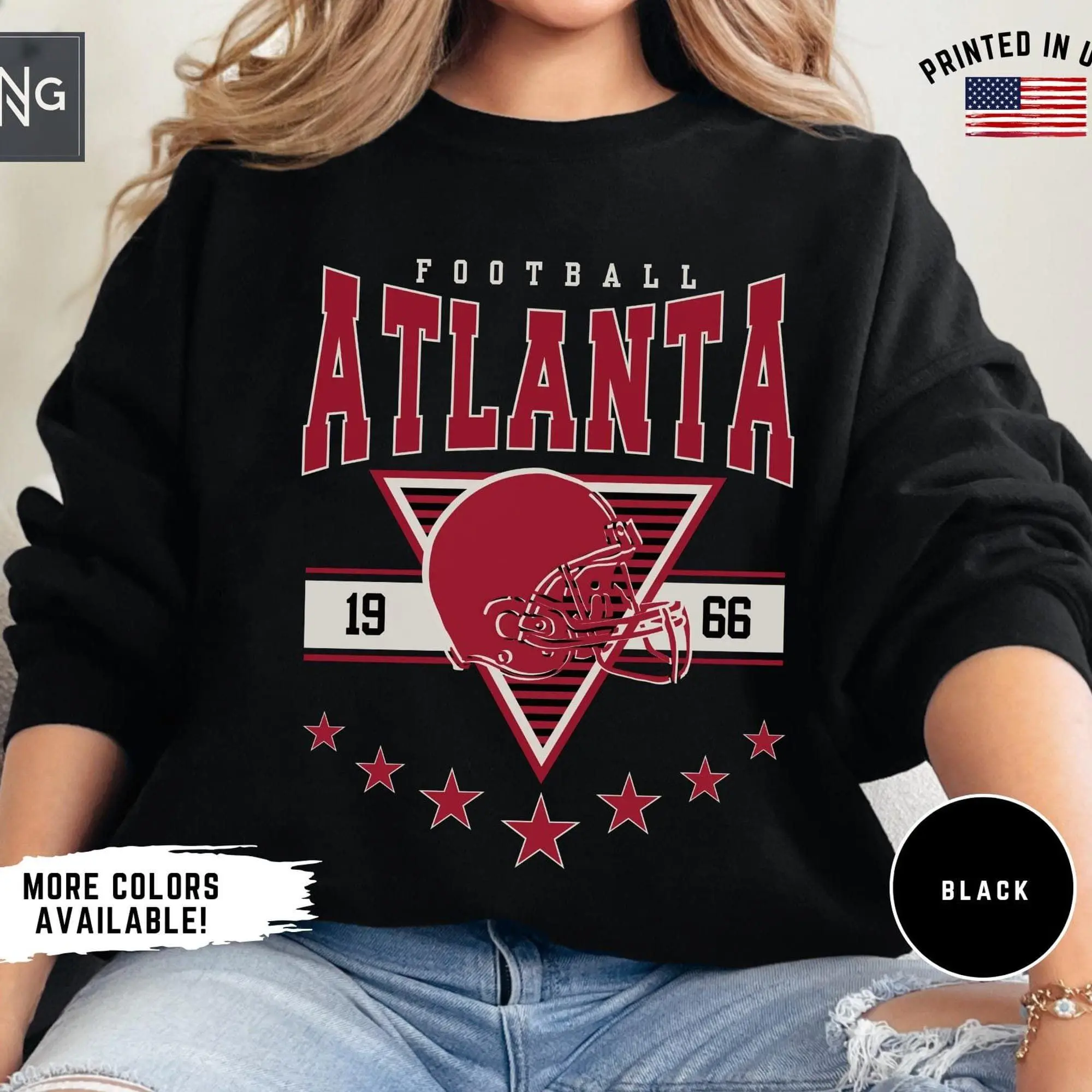 Atlanta Football Sweatshirt, Falcon Football Gameday Sweatshirt, Vintage Falcon Football Shirt, Retro Atlanta Football Shirt Fan Gift