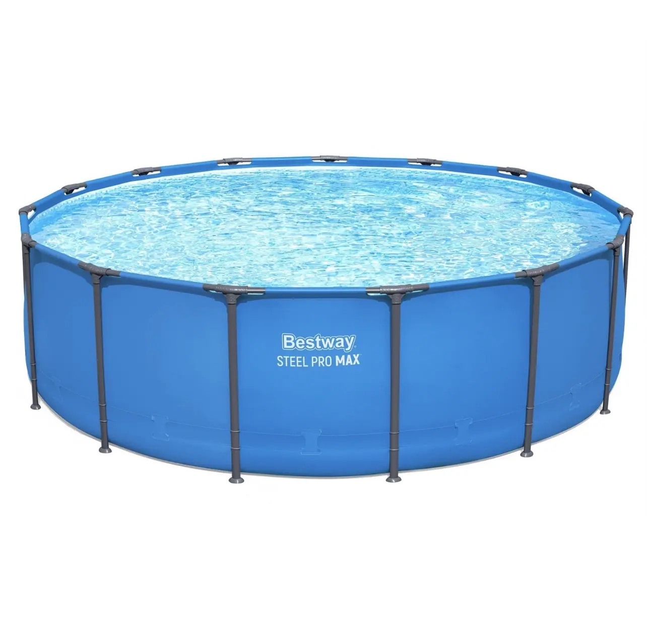 Bestway Steel Pro MAX 15' x 48" Round Above Ground Swimming Pool for Backyard
