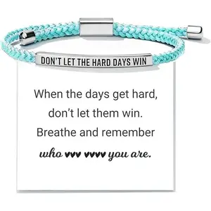 Veliora Gift B Dont Let The Hard Days Win Bracelet Remember Who You are/God is in Control Bracelet Inspirational Gifts for Women Birthday Jewelry Gifts for Friends stud earring