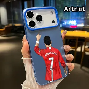 Hard PC Case for iPhone 17 Pro Max Air Promax Football Player Pattern Soft Edge Anti-Drop Lightweight Back Cover Gift for Boy
