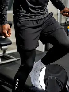 Men's 2 in 1 Running Shorts, Quick Dry Athletic Workout Shorts with Compression Liner, Phone Pocket, Ideal for Gym, Training, Jogging & Fitness