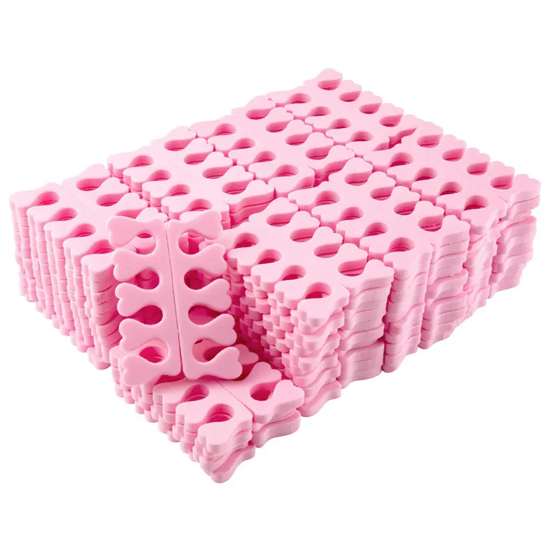 100pcs Nail Art Toe Separators Cotton Toe Spacers Heart-Shaped Toe Separators Toe Nail Separators Cotton Toe Dividers Nail Art Tool Pedicure Tool
