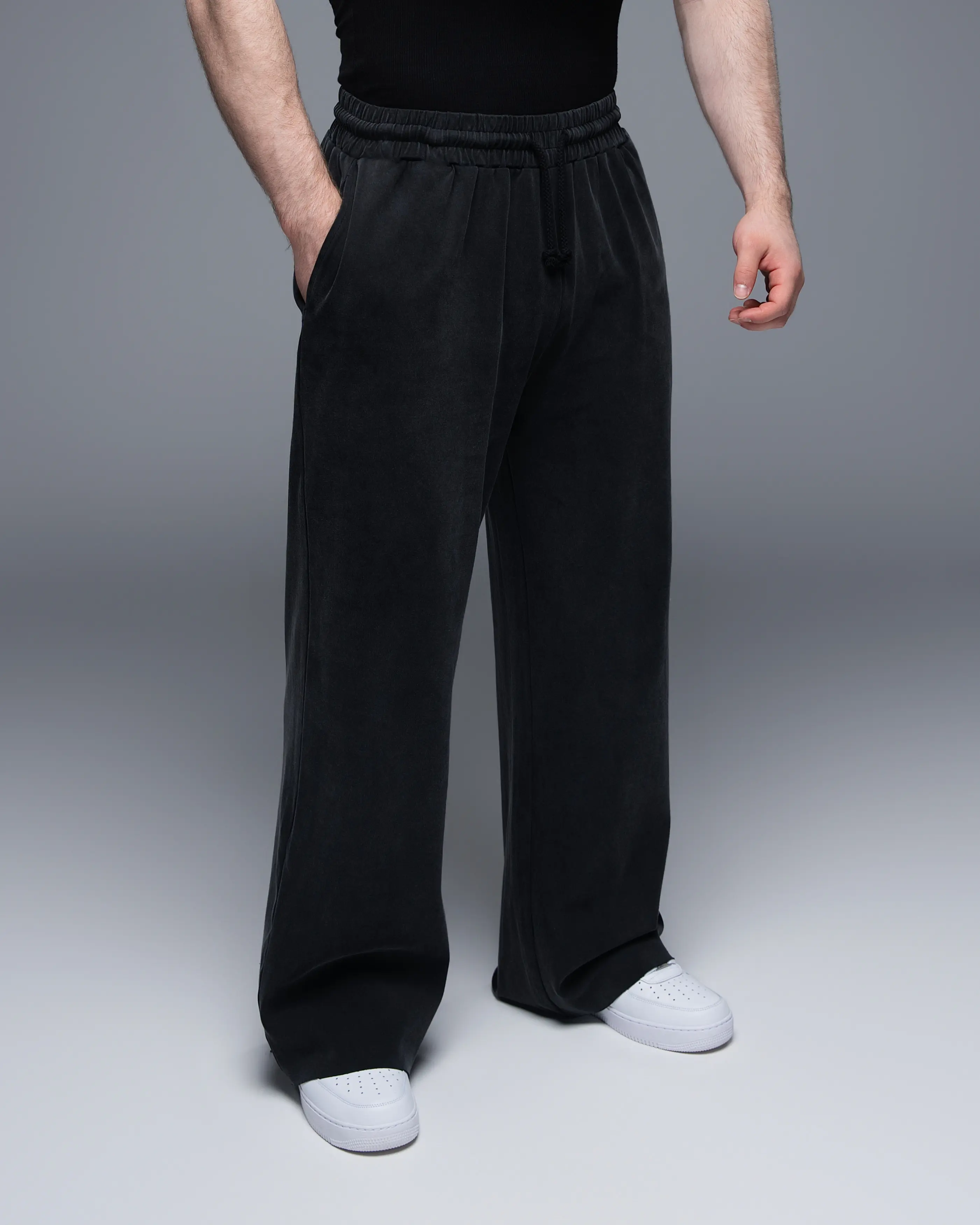 EKKO Brushed Cotton Straight Leg Jogger, NO FLEECE