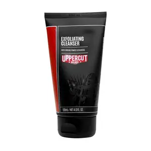 Uppercut Deluxe Gentle Exfoliating Pomegranate & Charcoal Facial Cleanser - Daily Facial Wash, Blemish Relief, Detoxifying Soothing Care