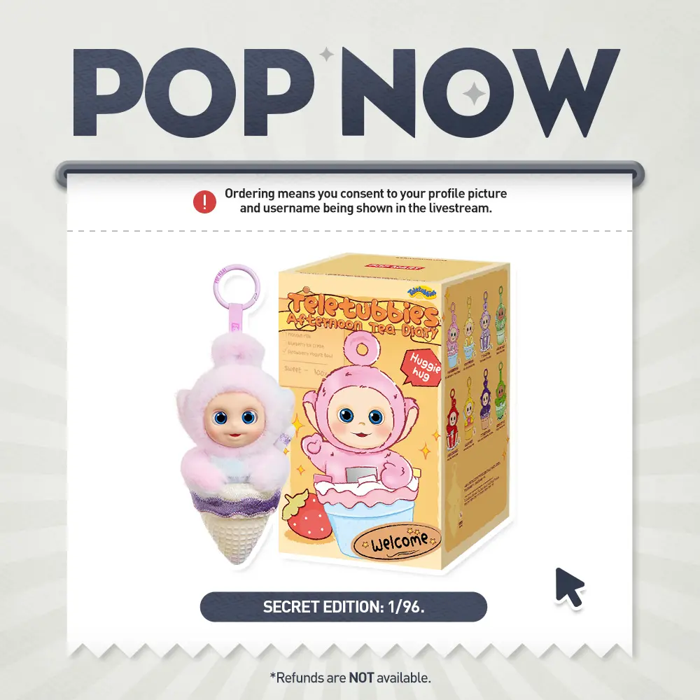 [POP NOW]  POP MART Teletubbies Afternoon Tea Diary Series Vinyl Plush Pendant Blind Box Keychain