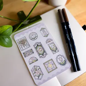 Stained Glass ️ - Journaling Sticker Sheet