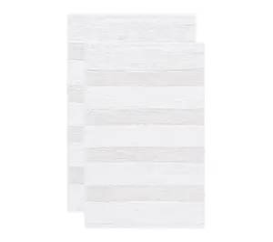 SAFAVIEH Harper Striated 1'-8" X 2'-8" Bathmat (Set of 2)