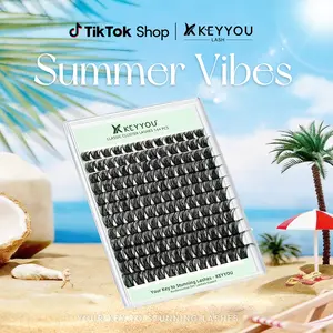 KEYYOU DIY Lash Clusters Volume Lash Extensions Wispy Comfortable Cluster Lashes Eyelash Extensions Makeup Cosmetic Easy DIY at Home #DealsForYouDay
