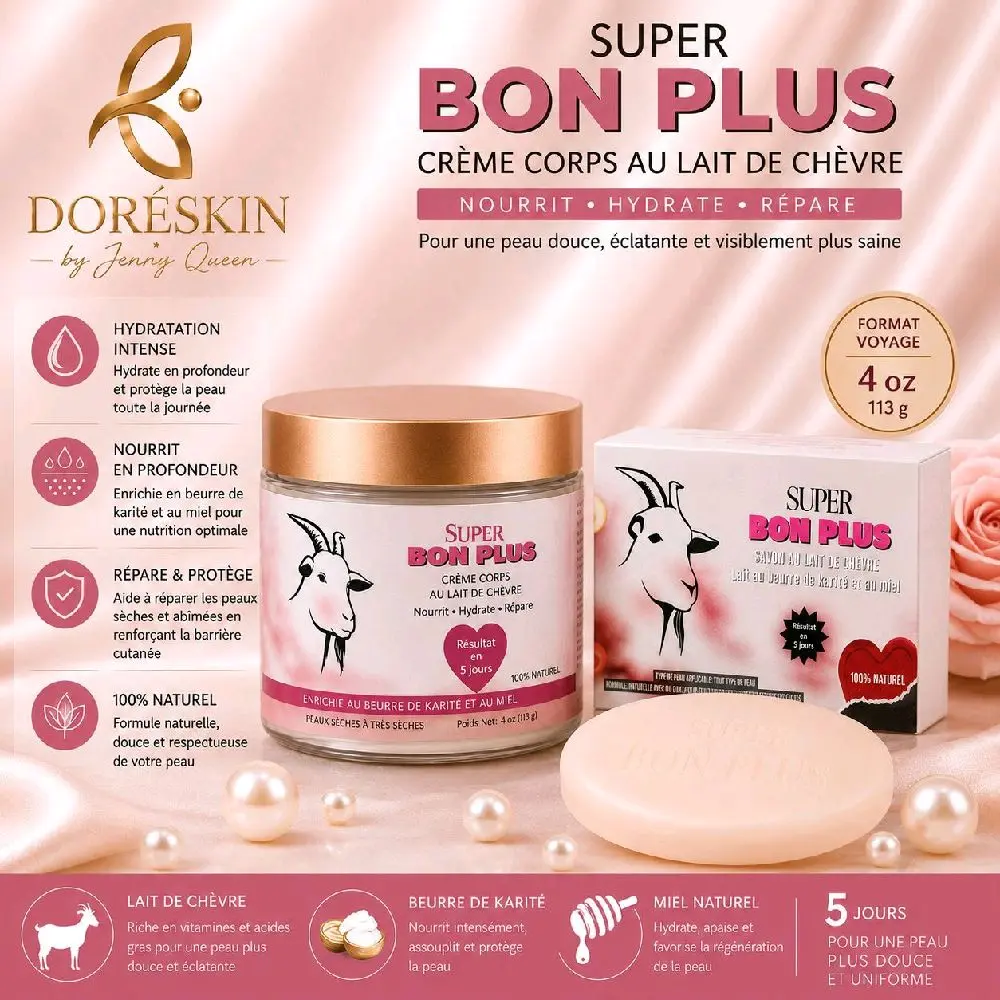 Superbonplus Brightening Goat Milk Body Cream + Soap Set (2)