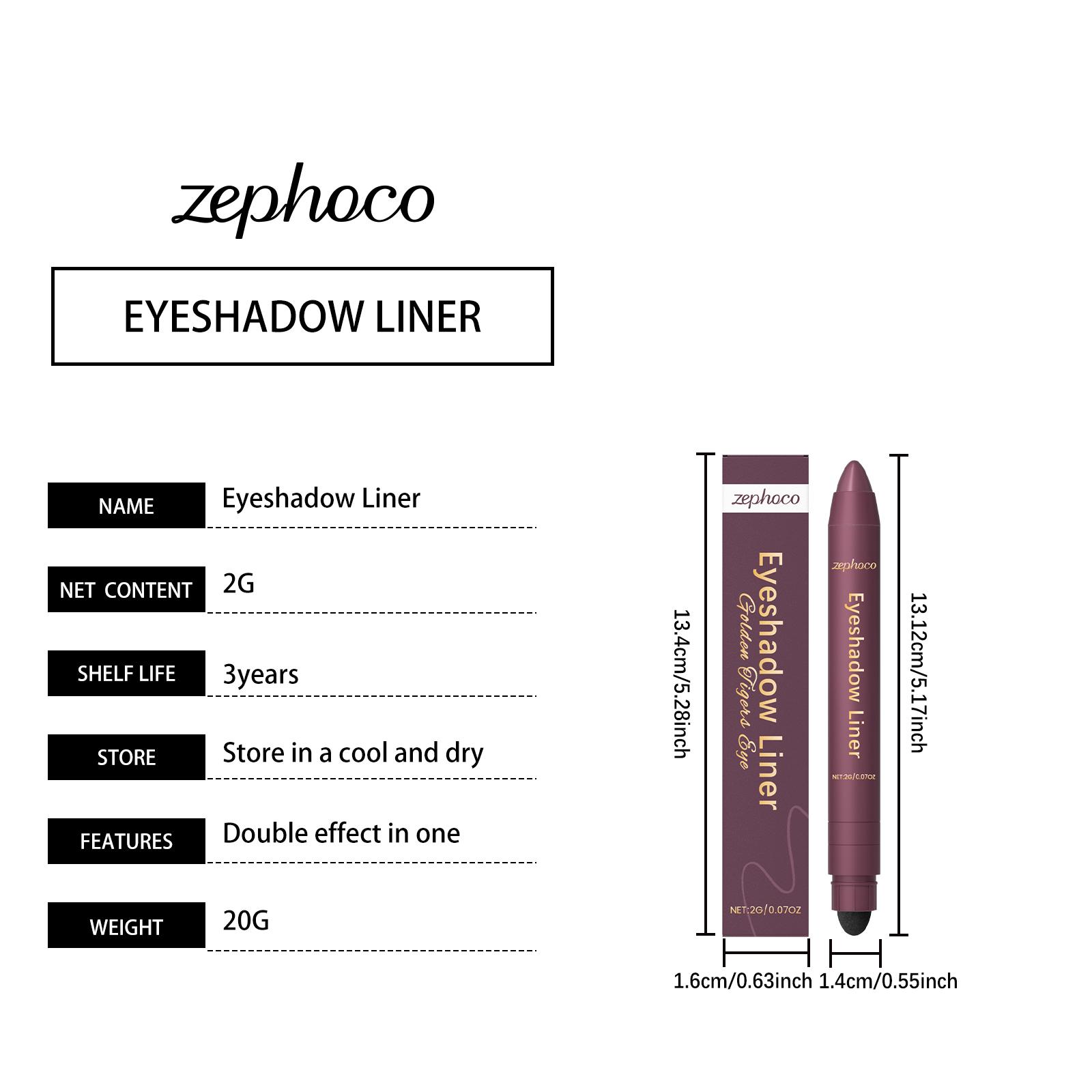 2-in-1 Eyeliner Pencil & Shadow Liner Duo, Waterproof Sweatproof, Smudge-Resistant, Smooth Easy to Apply, Color-Prominent Eye Makeup