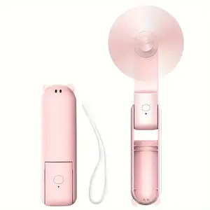 Mini Portable Summer Fan USB Rechargeable, Rechargeable Cooling Fan, Cute Compact Design, Perfect for On-The-Go Use, Cool Companion for Hot Days, Rechargeable Pocket Fan, Rechargeable Personal Fan