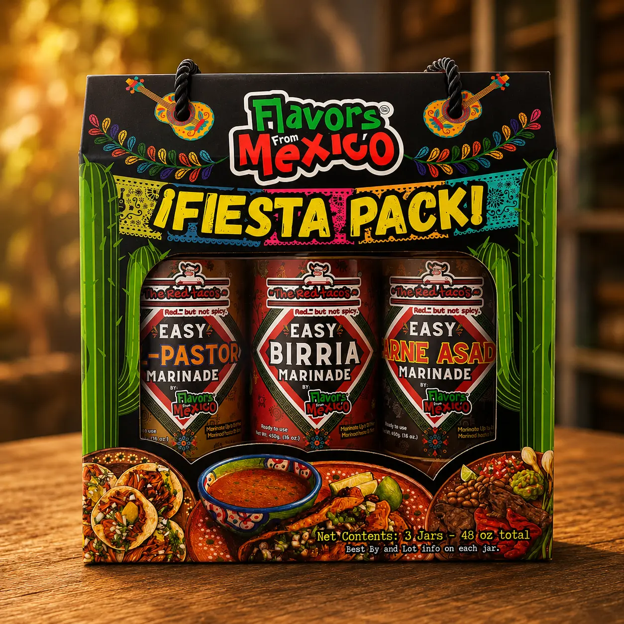 Fiesta Variety Pack Jarred Marinades - Birria, Al Pastor, Carne Asada Flavors - Canned, Jarred & Packaged Pantry Food
