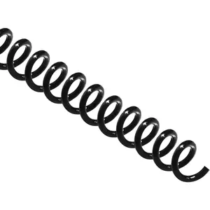 100 Pack Plastic Spiral Binding Coils,6mm(1/4") Binding Spirals,30 Sheet Capacity,4:1 Pitch,Black