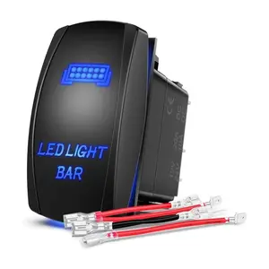 Nilight 5Pin Laser On/Off LED Light Bar Rocker Switch Blue