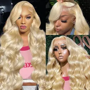 [BB Face Live] Blonde 613 Wigs Body Wave Human Hair Lace Front Wigs 13x6 HD Lace Front  Wigs Pre Plucked HD Lace Wigs For Women 180 Density