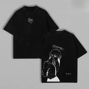 Makima - Chainsaw Man T-Shirt Anime Clothing Makima Tee Washed Heavy Cotton T-shirt, Gift For Anime Merch Fan, Manga Lover Gift Gift For Him Gift For Her Menswear Clothing anime lover