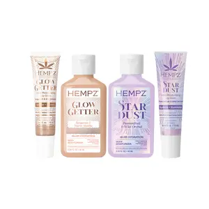 Hempz Exclusive Limited Edition Glow Getter & Star Dust Festival Mini Lotion & Lip Shimmer Bundle