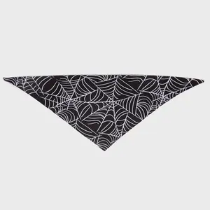 Spooky Cute Halloween Dog Bandana| Pumpkin & Spiderweb Pet Triangle Scarf| Washable Puppy & Cat Bib Accessories