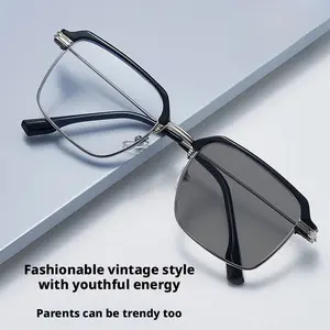 2026 Advanced Black Tech Glasses | Blue Light Blocking UV Protection | Office Worker All-Day Comfort Eyewear