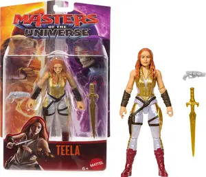 Masters of the Universe 2026 Movie Teela 5.5 Inch Action Figure Toy, Content Accurate Camila Mendes, 14 Movable Joints & Sword, Heroic Warrior Goddess