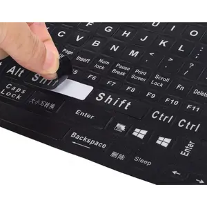 English Keyboard Stickers, Universal Large Letters Computer Laptop Replacement Keyboard Stickers with White Font Black Background for Laptop PC Computer Notebook Desktop Keyboard Alphabet Sticker