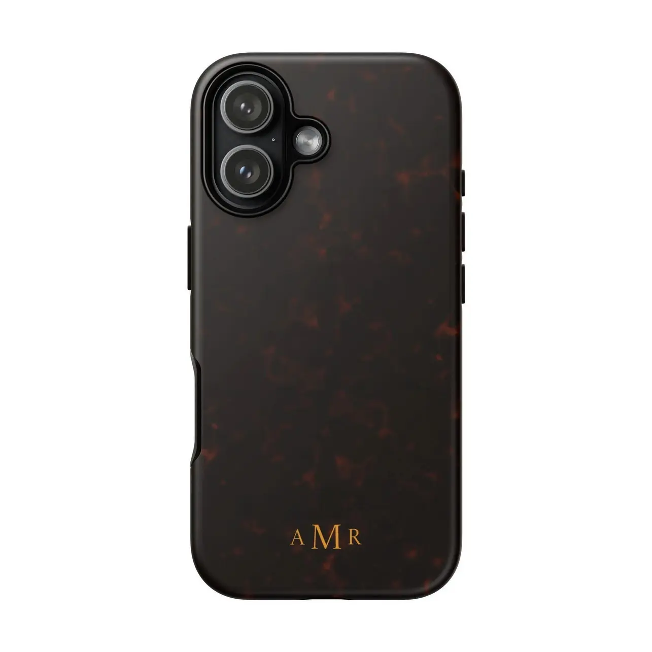 Tortoise Print Monogramed Tough Phone Case