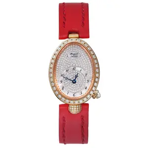 Breguet Reine de Naples 33mm 18K Rose Gold Diamond Paved Dial & Bezel Automatic 8928BR/8D/844/DD0D WHP040288