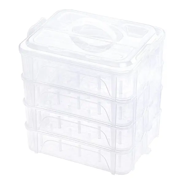 New brothread Stackable Clear Storage Box/Organizer for Holding 80 Spools Home Embroidery & Sewing Thread Thread Storage Hacks Organization Ideas , TikTokshopsummersale