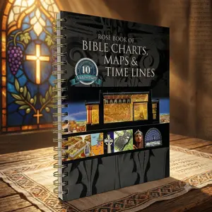 The Ultimate Visual Bible Study Tool: Rose Book of Bible Charts, Maps & Time Lines (Spiral Bound 10th Anniversary Edition). Essential Reference Guide with Full-Color Fold-Out Timelines & Christian Gifts for Sunday School Teachers.