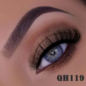 Russian Curl Lashes - QH119 - Premium D Curl, Durable Lashes, Lightweight, Wispy Lashes, False Eyelsases, Strip Lashes, Prettiest Lashes
