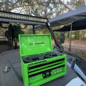 U.S. General Custom Mini Tool Box Bluetooth Speakers Handcrafted & Loud Portable Rechargeable Battery Clear Powerful Sound - Audio Durable Smartphone