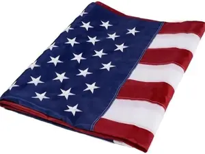 US Flag 3x5 FT - Heavy Duty American Flags with Brass Grommets, Embroidered Stars and Sewn Stripes - USA Patriotic Outdoor Banner