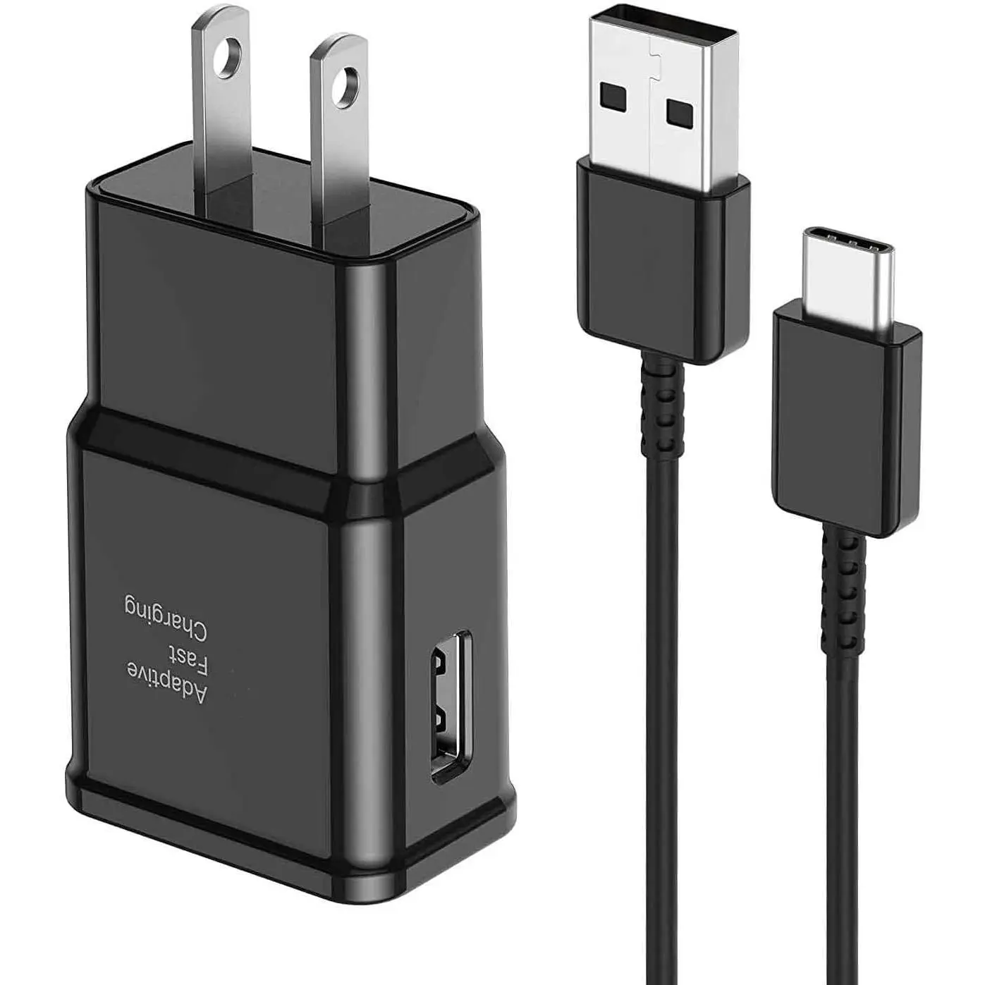 Fast Charger for Samsung Fast Charging Quick Charger USB Type C 6.6ft Cord Cable for Samsung Galaxy Phone S10/S9/S8/Plus/A51/A52/A53/S25/S24/S23/S22/S21/S20/Ultra/Note20/Note10/Note9/Note8/Black