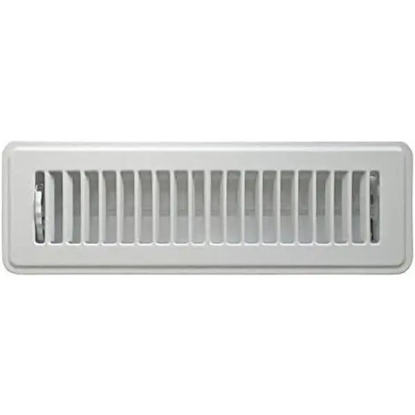 Floor Register 2x10 - Heavy Duty Walkable Register -  Finish - Easy Adjust Air  Lever -  Steel Construction Floor Vent - for 2x10 Inch Duct Opening. (White)