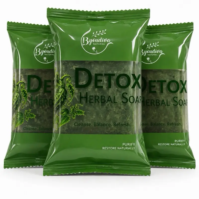 3 pack of (asosi)Detox Face Soap | Acne, Oily Skin & Pore Cleanser | Herbal Detox Bar | ByouDiva