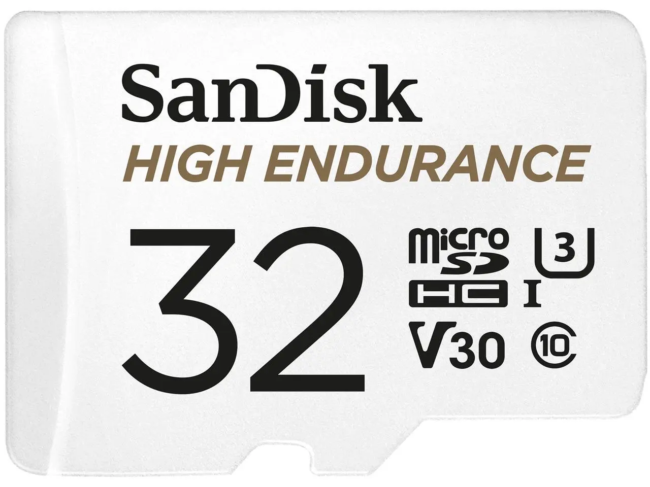 SANDISK 32GB High Endurance Video microSDHC Card with Adapter for dash cam and home monitoring systems - C10, U3, V30, 4K UHD, Micro SD Card - SDSQQNR-032G-GN6IA