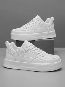 Men's Fashionable Lace Up Low Top Sneakers, Casual Comfortable Breathable Athletic Skate Trainer Shoes, Trendy All-match Sports Shoes for Daily Wear Walking Shoes