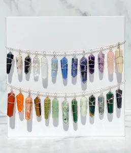 Wire Wrapped Crystal Pendant (25+ Options) - Polished Crystal Point Pendant - Gemstone Point Pendant - Wire Wrapped Pendant