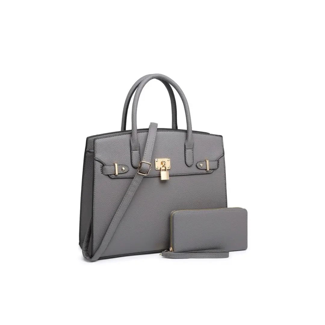 Satchel & Wallet Set (Grey)
